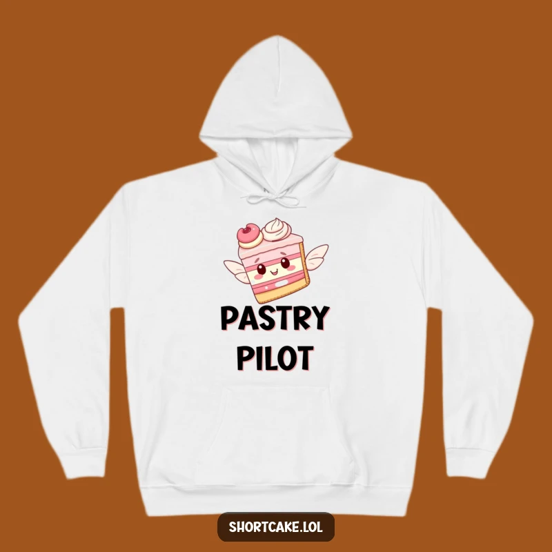 Funny Flying Shortcake Slice Pastry Wings Hoodie - Cozy Dreamer Wear