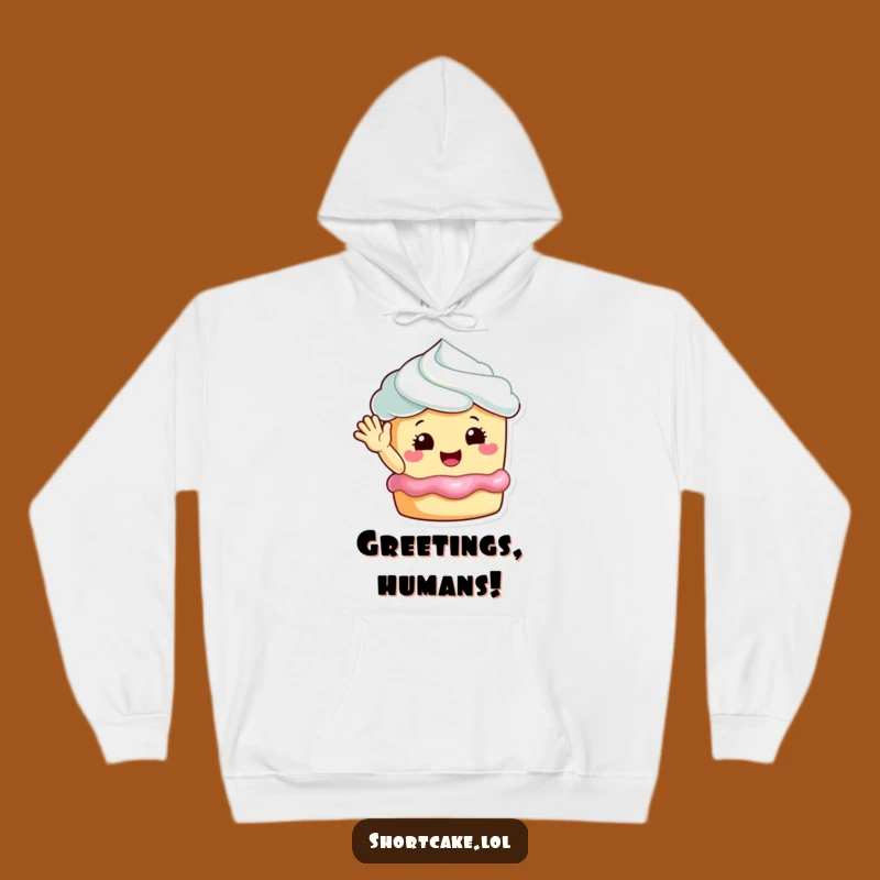 Funny Happy Shortcake Wave Hoodie: Cozy Up with Sweet Cheer, Perfect Funny Gift