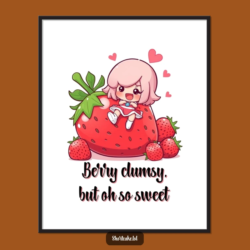 Free Printable Wall Art: Comical Shortcake Slip, Funny Downloadable Decor!