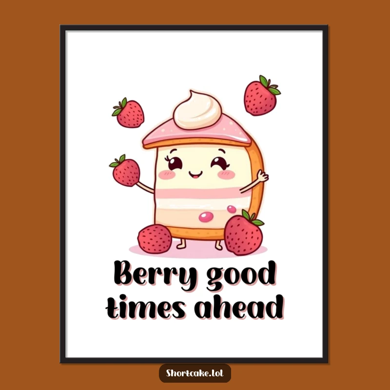 Funny Free Printable Wall Art: Shortcake Juggling Berries Downloadable Decor