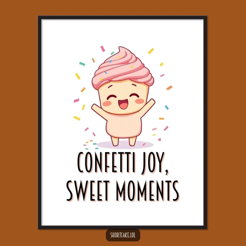 Free Printable Wall Art: Confetti Toss Shortcake for a Festive Downloadable Gift