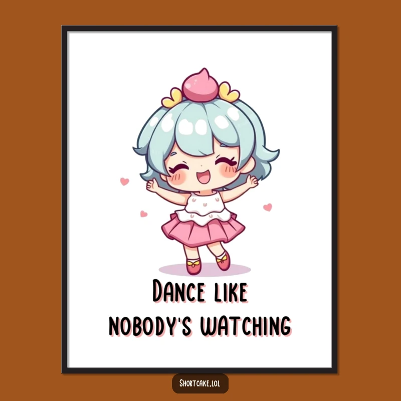 Free Printable Wall Art: Shortcake's Wobbly Dance, Funny Downloadable Decor