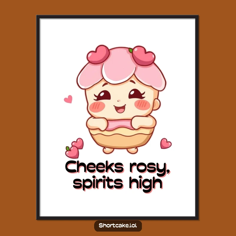 Free Printable Wall Art: Giggling Shortcake Design for a Joyful Downloadable Gift