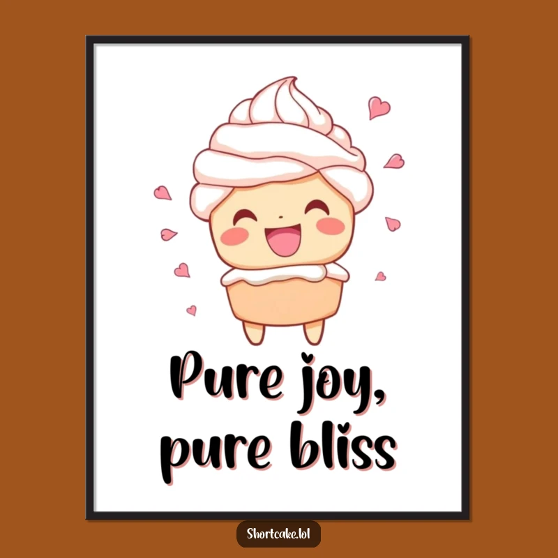 Free Printable Wall Art: Shortcake's Creamy Grin, Funny Downloadable Decor