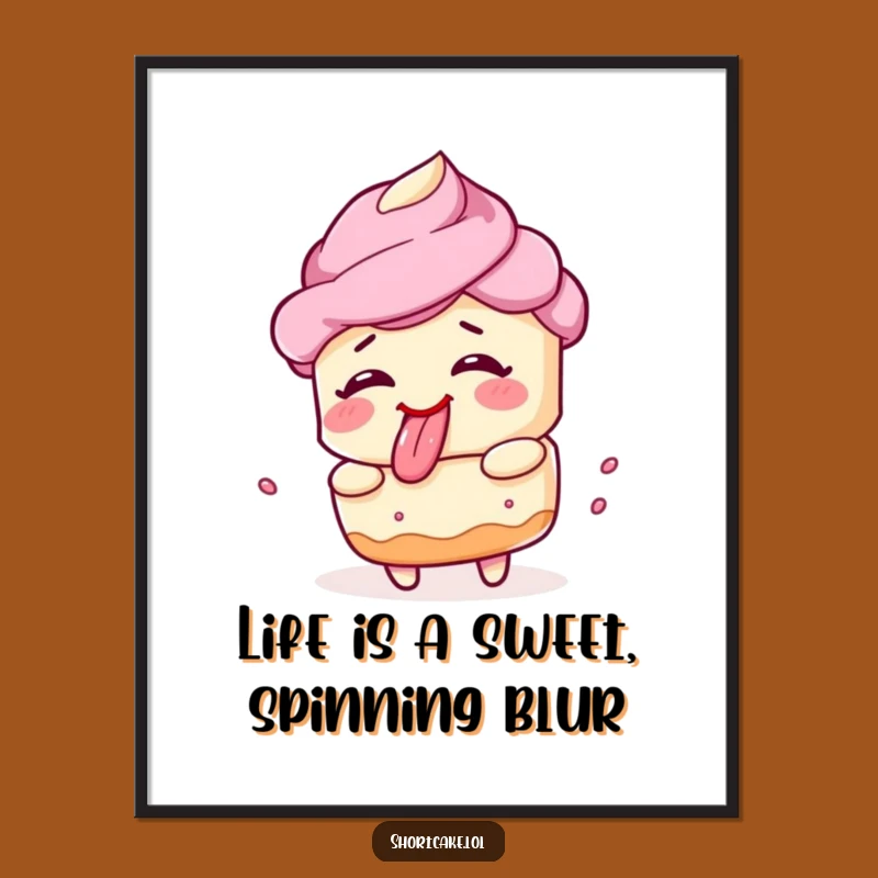 Free Printable Wall Art: Silly Shortcake Spin - Fun Downloadable Decor for Any Room