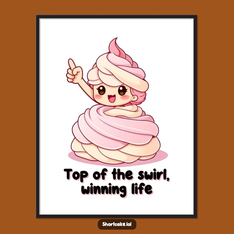 Funny Printable Wall Art: Free Triumphant Shortcake Downloadable Art Gift