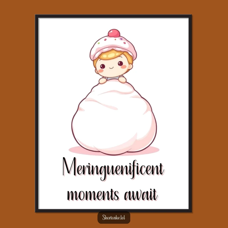 Free Printable Wall Art: Meringue Bliss - Whimsical Downloadable Decor for Your Space