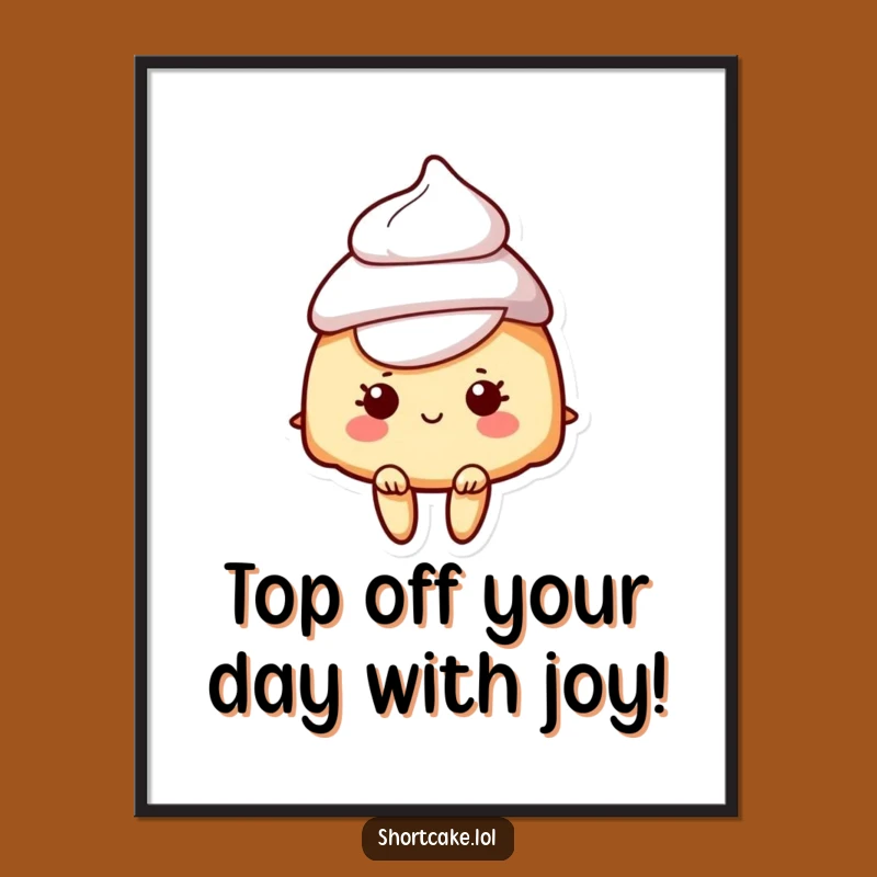 Funny Free Printable Wall Art: Cream Hat Shortcake Chic - Humorous Downloadable Decor