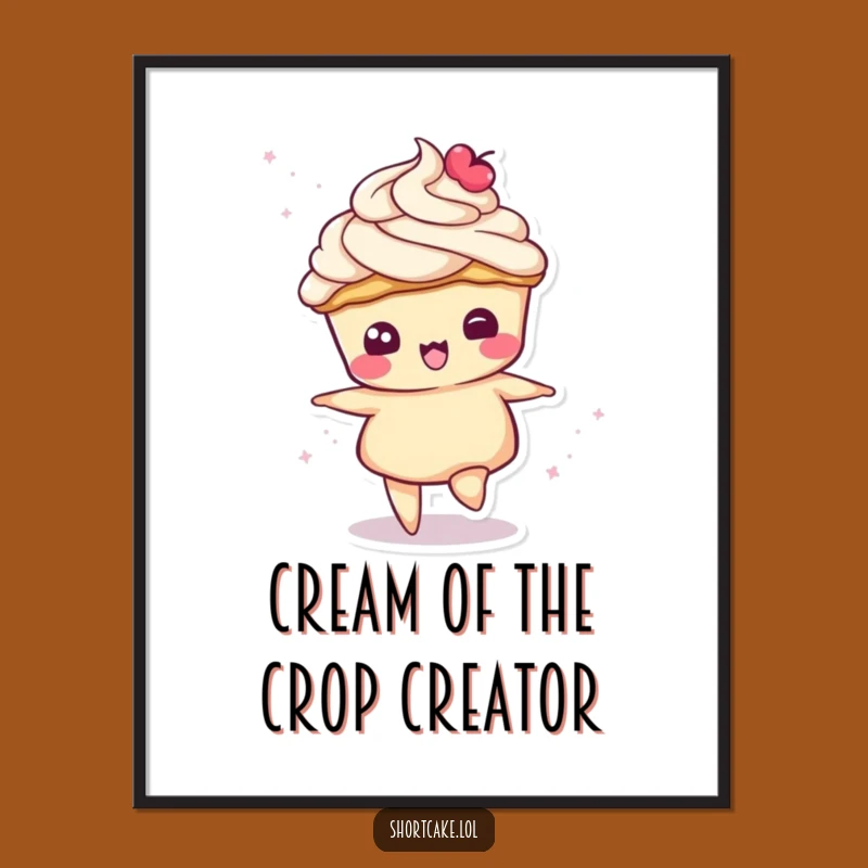 Whimsical Free Printable Wall Art: Spinning Shortcake, Playful Downloadable Decor