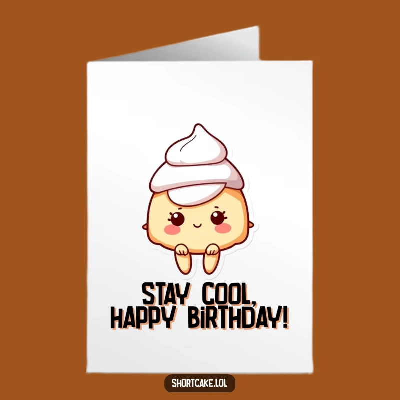 Free Printable Birthday Card: Cream Hat Shortcake Fun - Humorous Downloadable Gift