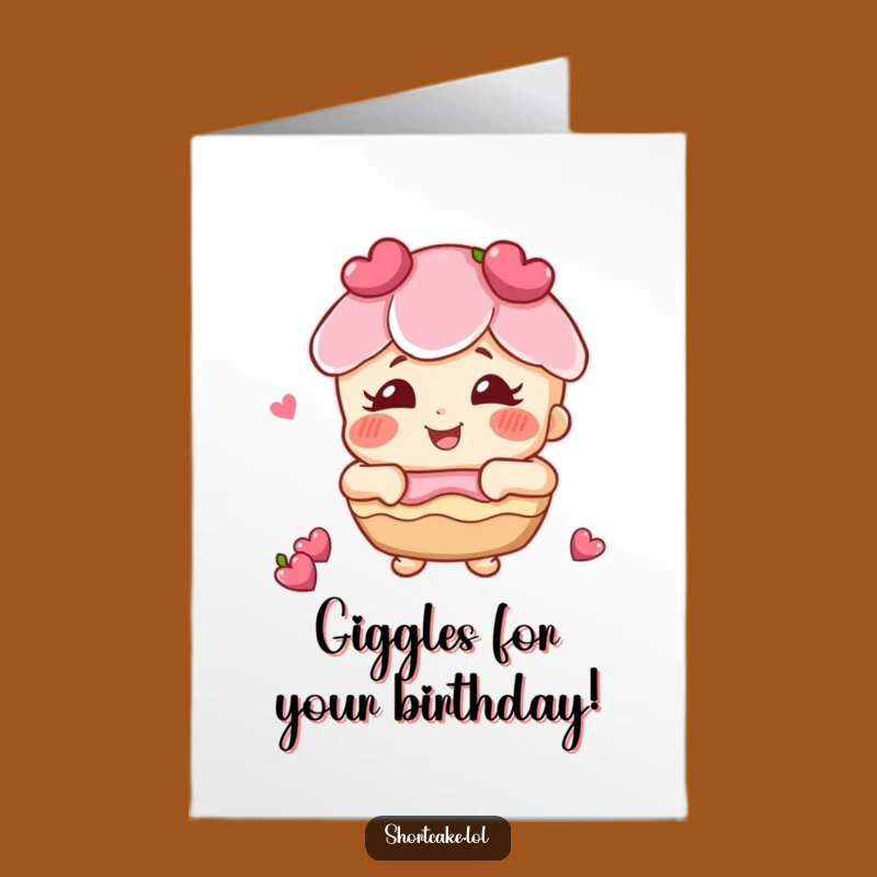 Free Printable Birthday Card: Giggling Shortcake for a Joyful Downloadable Gift