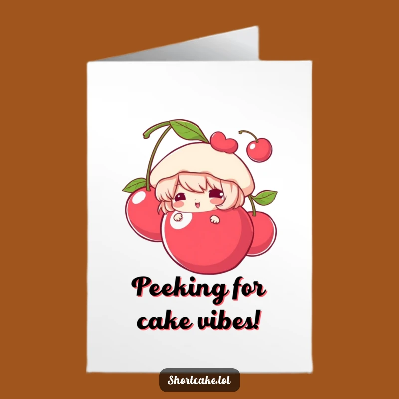 Free Printable Birthday Card: Shortcake Cherry Surprise, Funny Downloadable Gift
