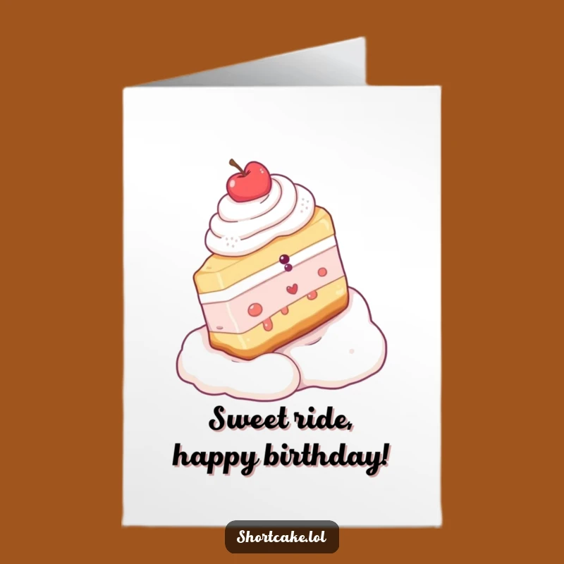 Funny Free Printable Birthday Card: Whipped Cream Slope Shortcake - Downloadable Laughs