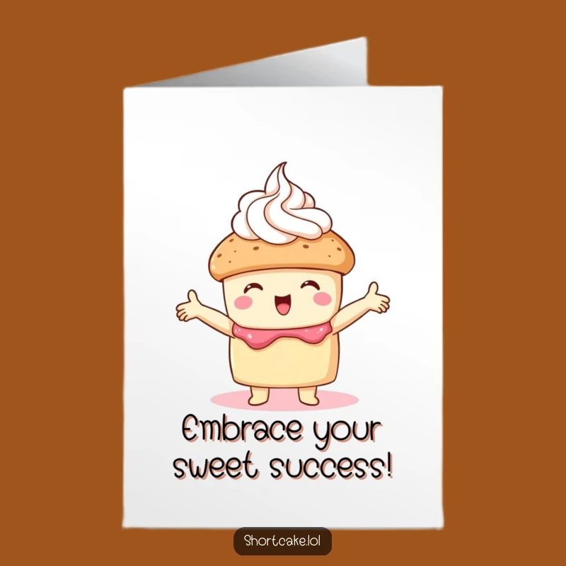 Free Printable Congrats Card: Shortcake Hugs Cream, Sweet Downloadable