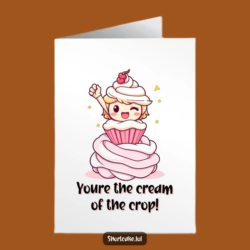 Free Printable Congrats Card: Victorious Shortcake - Funny Downloadable Gift