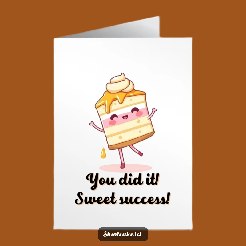 Free Printable Congratulations Card: Shortcake Pirouette - Funny Downloadable Gift