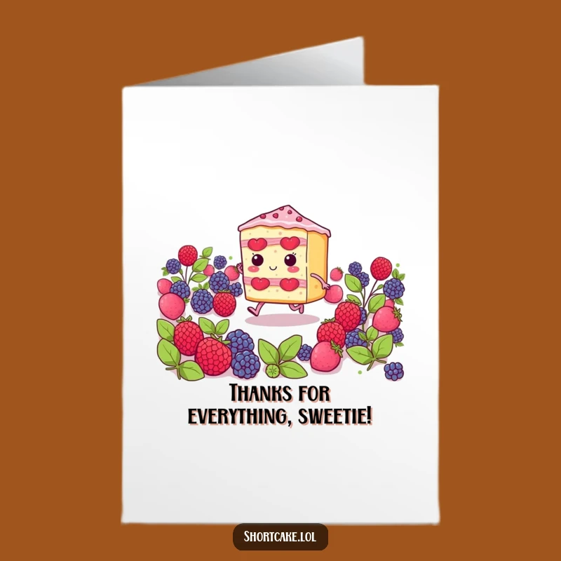Free Printable Shortcake Thank You Card: Skipping Dessert Funny Downloadable Gift