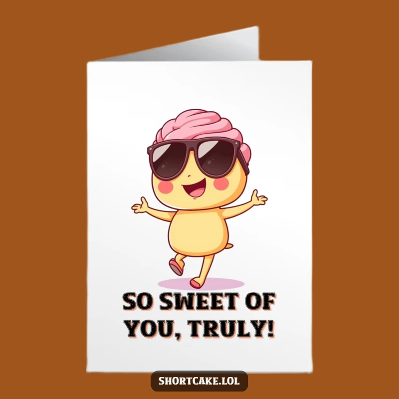 Free Printable Thank You Card: Groovy Shortcake Hop - Downloadable Gratitude Greeting