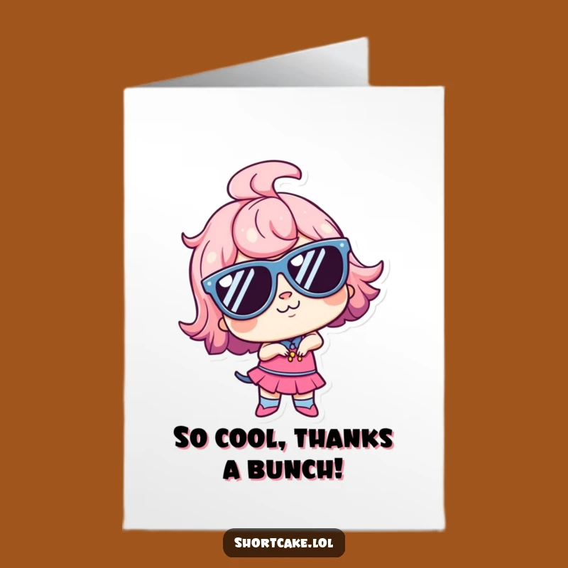 Free Printable Goofy Shortcake Thank You Card - Fun Downloadable Gift for a Cool Thanks