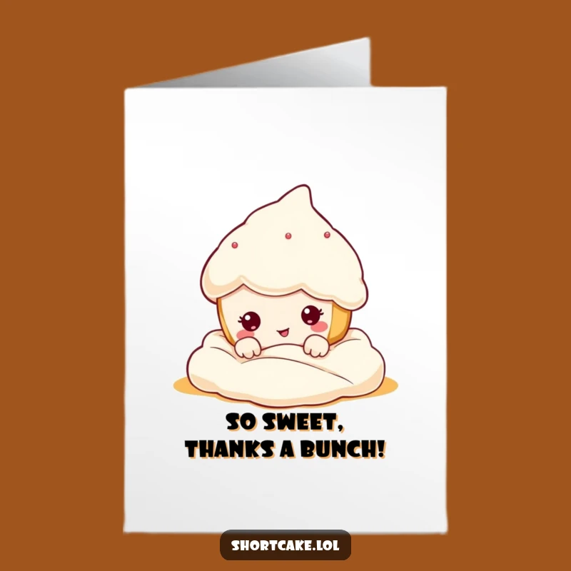 Free Printable Shortcake Funny Face Thank You Card - Cute Downloadable Gift for Sweet Gratitude