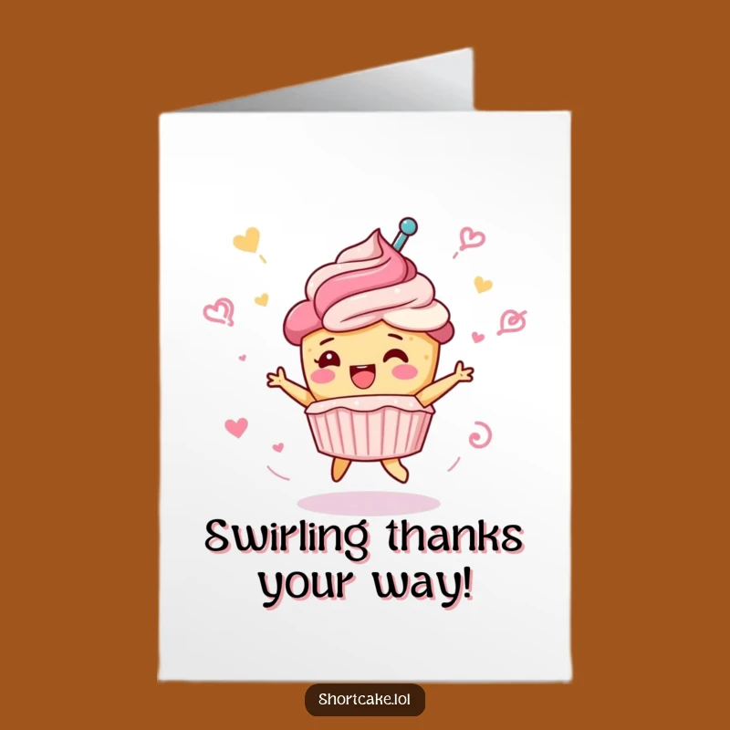Free Printable Shortcake Thank You Card - Spinning Sweetness for Your Kindness!