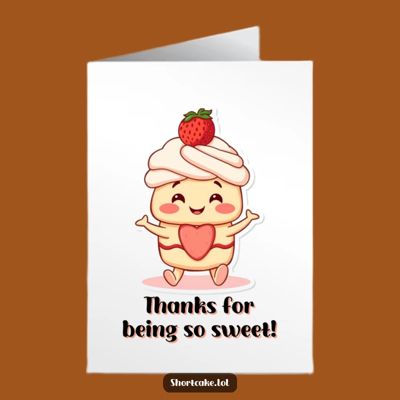 Thank You Shortcake Card: Free Printable Greeting for a Sweet and Happy Appreciation