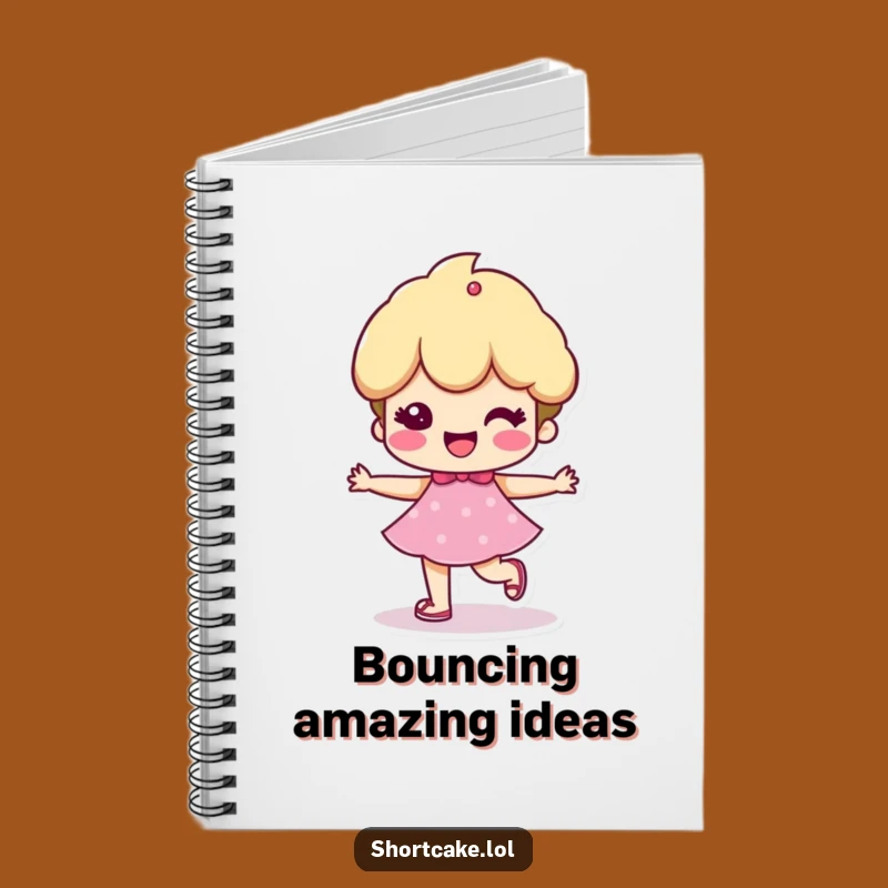 Funny Cheerful Shortcake Notebook - Happy & Bouncy Journal for Ideas