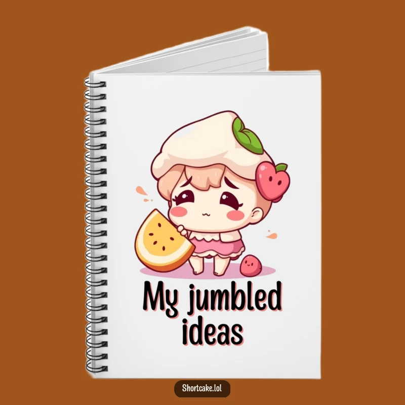 Funny Confused Shortcake Notebook: Jot Down Bewildered Thoughts Gift
