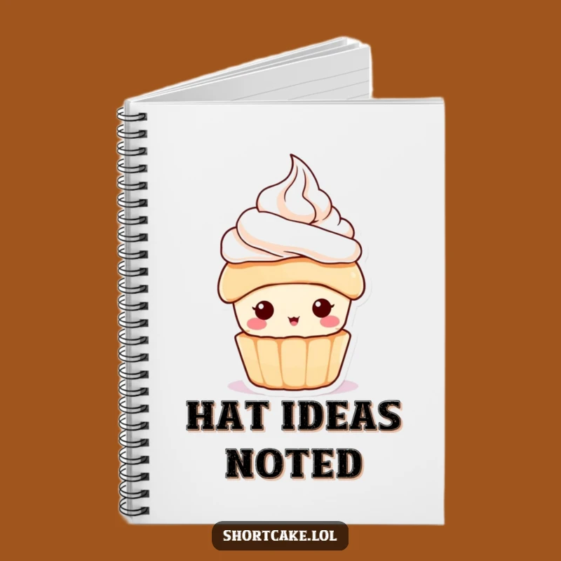 Funny Shortcake Hat Notebook: Cute Dessert Character Journal for a Creative Gift