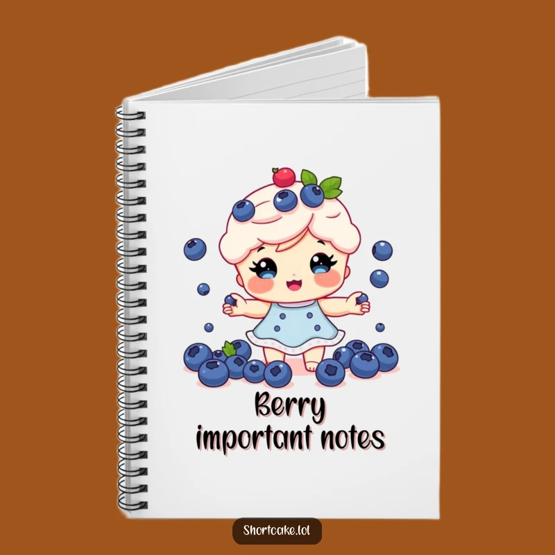 Funny Shortcake Juggling Notebook: Blueberry Chef Journal, Sweet Gift for Bakers
