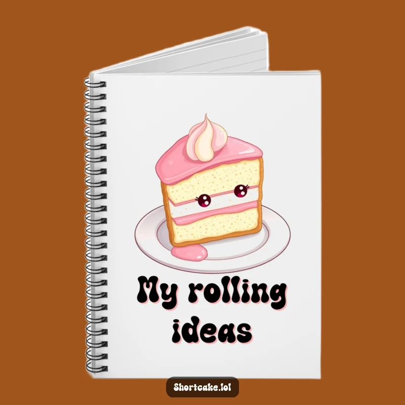 Funny Shortcake Roll Notebook: Plate Edge Journal, Great Funny Gift for Notes