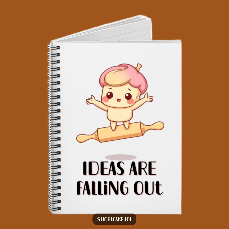 Funny Shortcake Rolling Pin Notebook: Jot Down Notes With Dessert Humor
