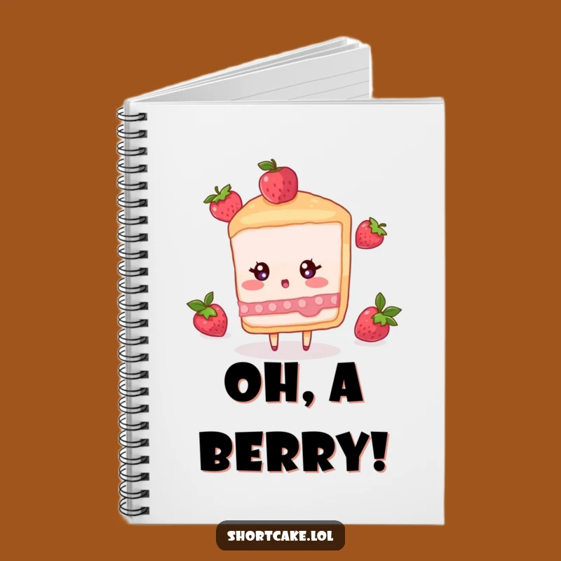 Funny Surprised Shortcake Notebook - Berry Surprise Journal Gift