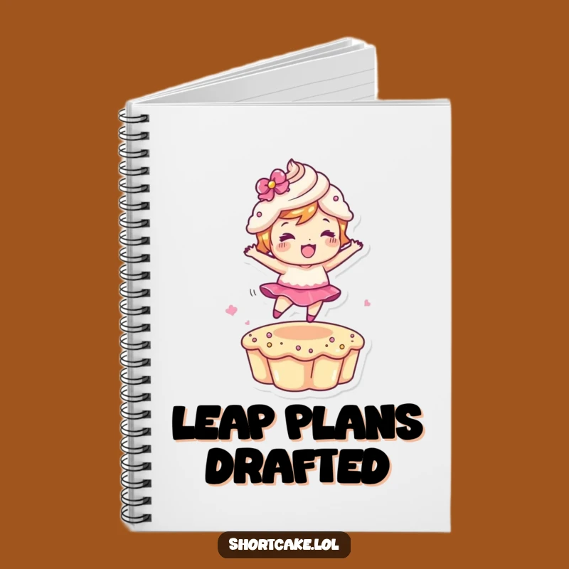 Funny Leaping Shortcake Notebook: Dynamic Dessert Character Journal for an Active Gift