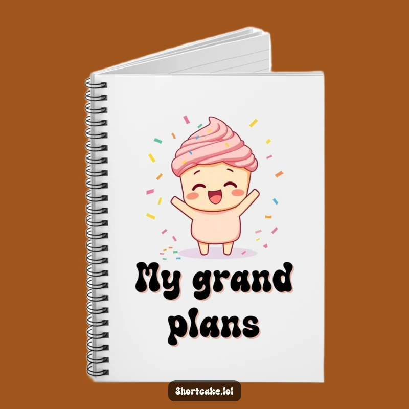 Funny Confetti Shortcake Notebook: Jot Down Party Ideas, Perfect Funny Gift