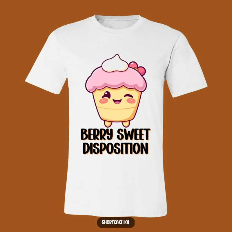 Funny Winking Shortcake T-Shirt: Wear Your Sweet Delight and Playful Charm