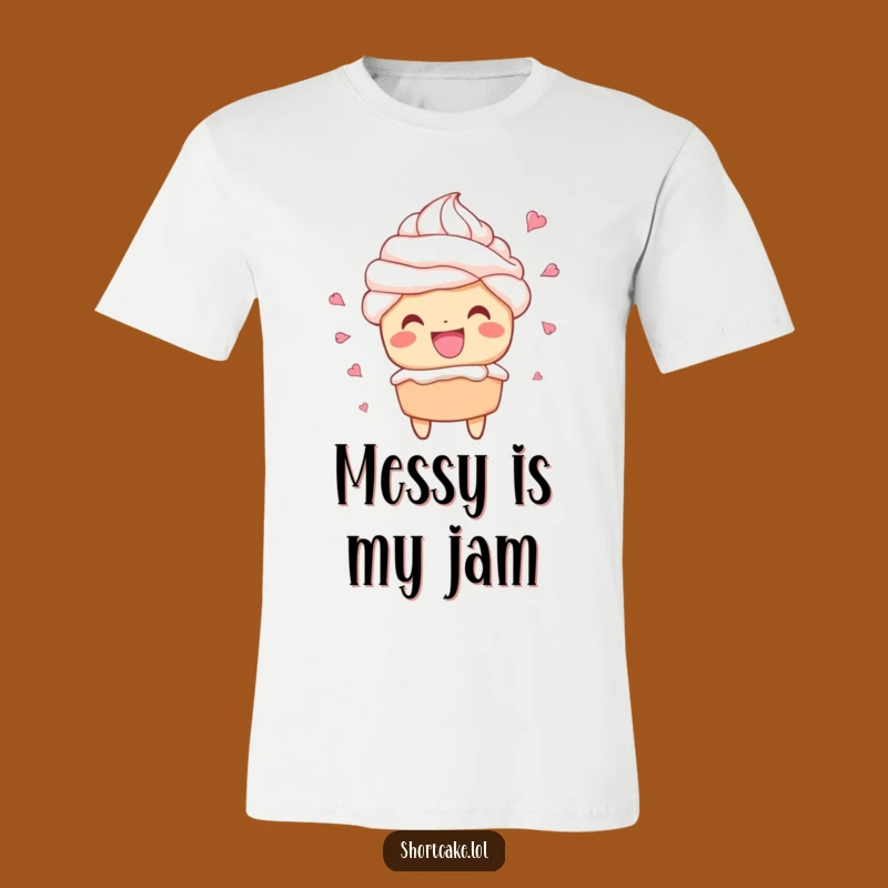Funny Shortcake Grin T-Shirt: Whipped Cream Joyful Apparel Gift