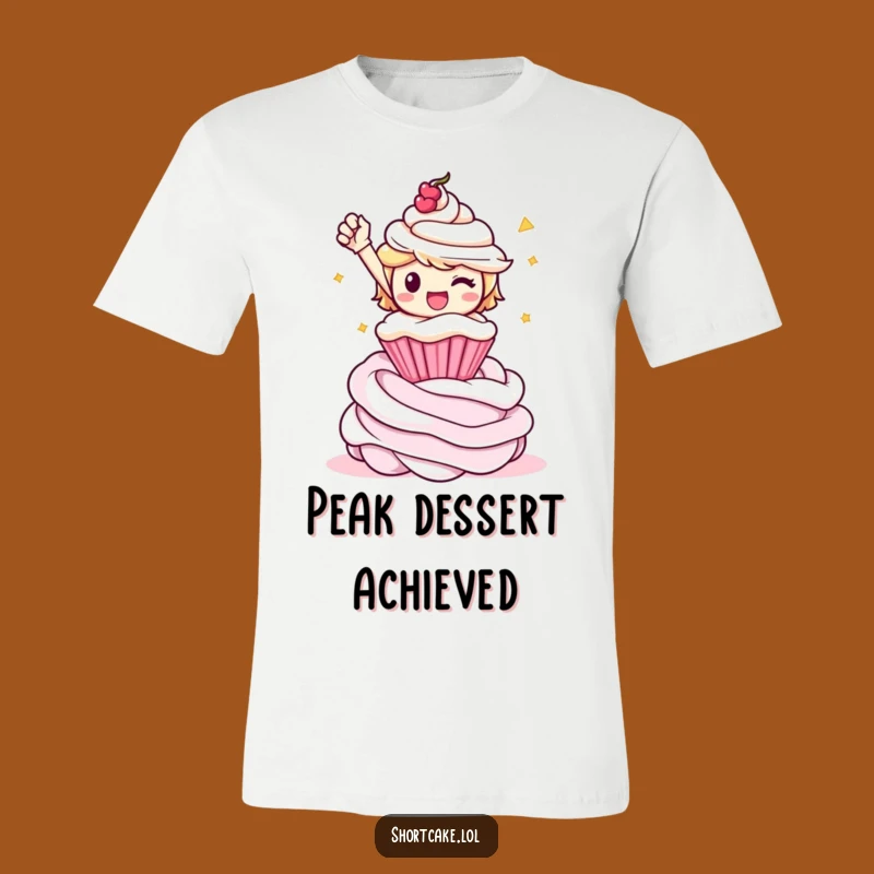 Funny Shortcake Victory Tee - Hilarious Whipped Cream Pose T-Shirt Gift
