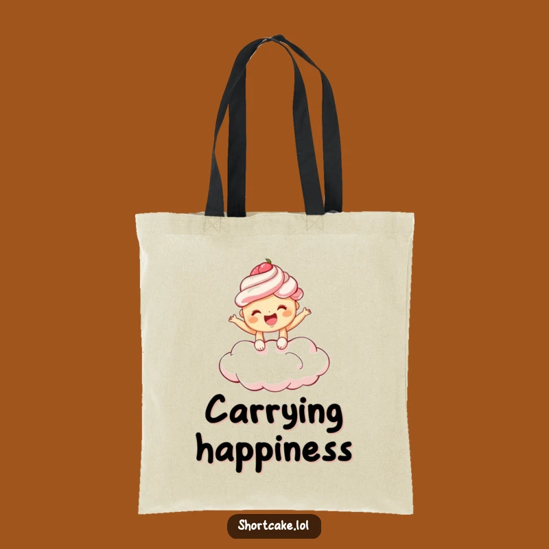 Funny Giggling Shortcake Tote Bag: Heavenly & Joyful Gift for Shoppers