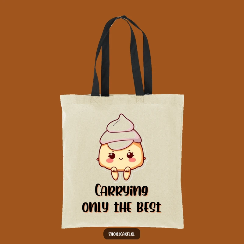 Funny Shortcake Cream Hat Tote Bag: Carry Your Essentials with Sweet, Humorous Style