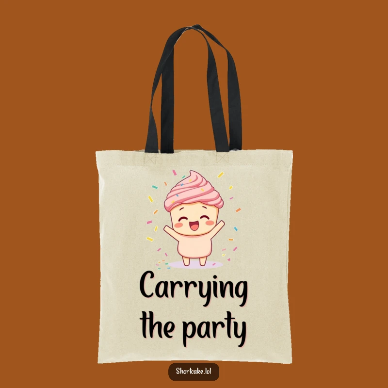 Funny Confetti Shortcake Tote Bag: Carry the Party Everywhere, Perfect Funny Gift