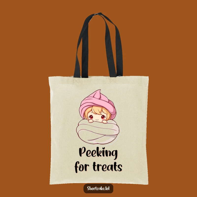 Funny Shortcake Meringue Peek Tote Bag - Stylish & Hilarious Accessory
