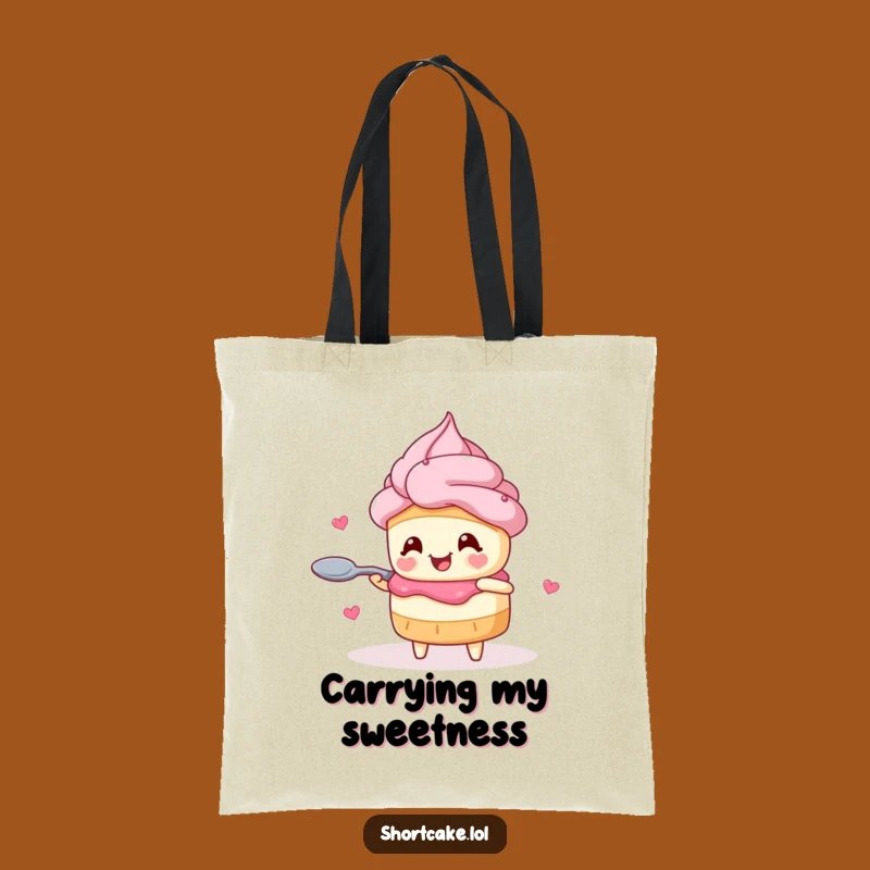 Funny Shortcake Tote Bag: Carry Your Sweets in Style, Perfect Funny Gift
