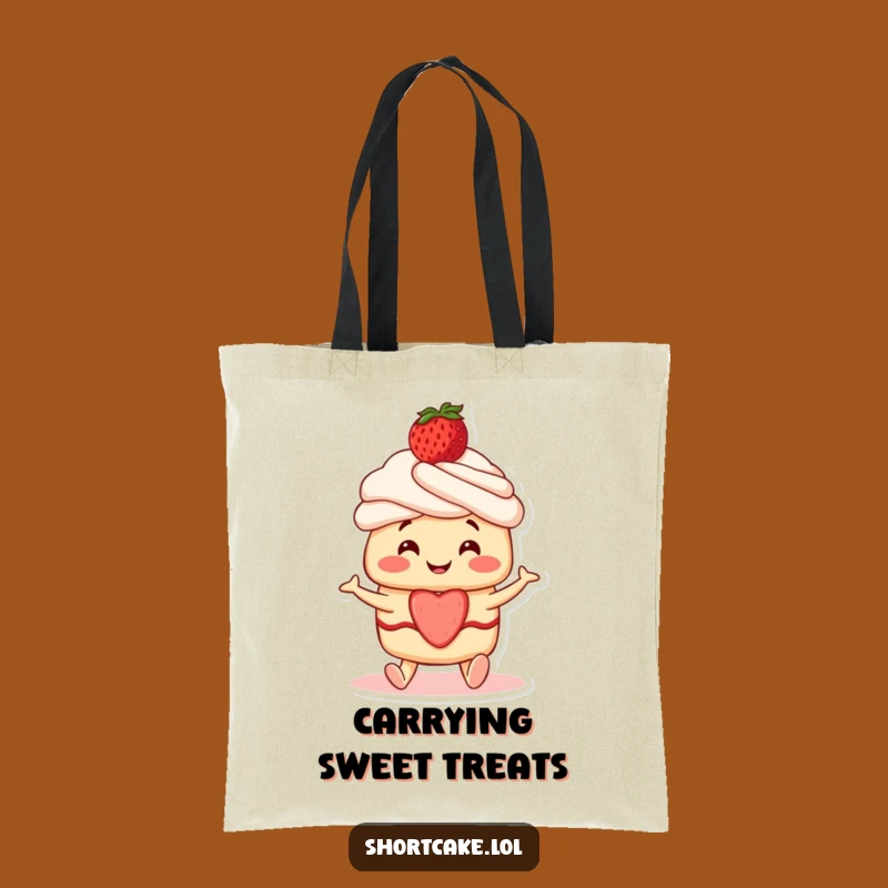 Funny Shortcake Wiggle Tote Bag: Carry Your Sweetness