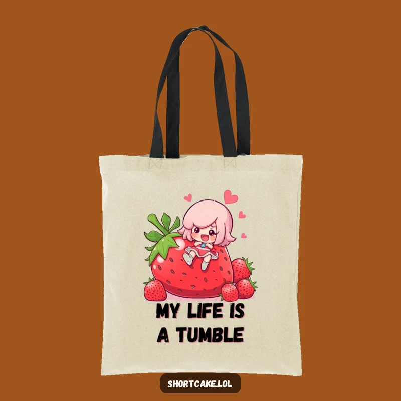 Funny Shortcake Slipping Tote Bag - Carry Your Laughs